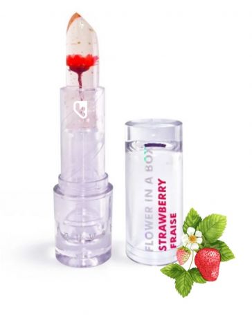 Baume pour les Lèvres brillant - Flower in a Box PINK - FRAISE - INUWET