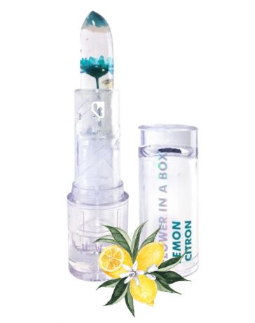 Baume pour les Lèvres brillant - Flower in a Box - Turquoise - CITRON - INUWET