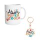 Coffret Mug et Porte-Clés - ATSEM SUPER COOL