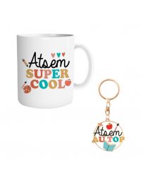 Coffret Mug et Porte-Clés - ATSEM SUPER COOL
