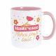 Mug rose maitresse merci