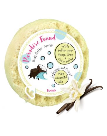 Eponge savon exfoliante - PARADISE FOUND - BOMB COSMETICS
