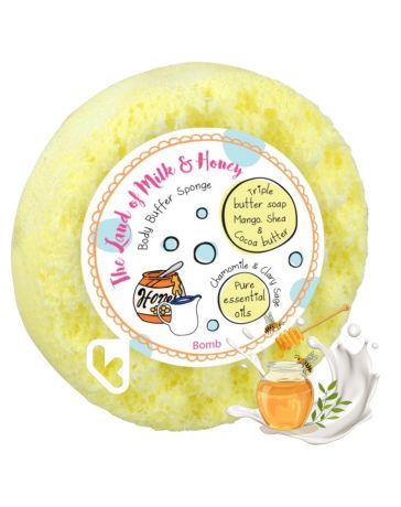 Eponge savon exfoliante - THE LAND OF MILK & HONEY - BOMB COSMETICS