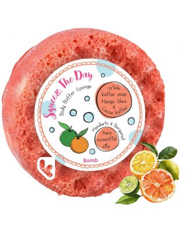 Eponge savon exfoliante - SQUEEZE THE DAY - BOMB COSMETICS