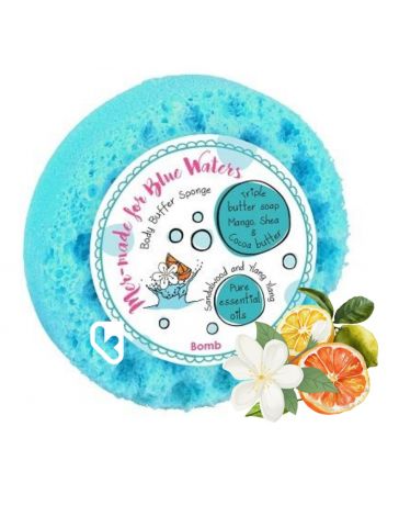 Eponge Savon Exfoliante - MER-MADE FOR BLUE WATERS - BOMB COSMETICS