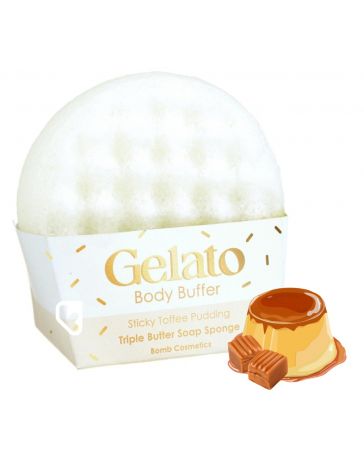 Eponge Savon exfoliante - Pudding au Caramel - BOMB COSMETICS