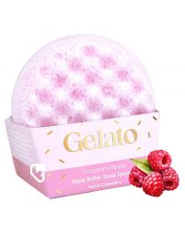 Eponge Savon exfoliante - Framboises sucrées - BOMB COSMETICS