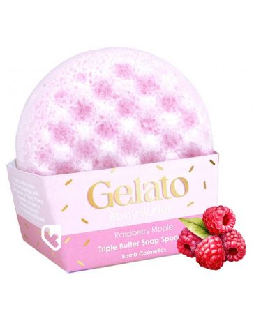 Eponge Savon exfoliante - Framboises sucrées - BOMB COSMETICS