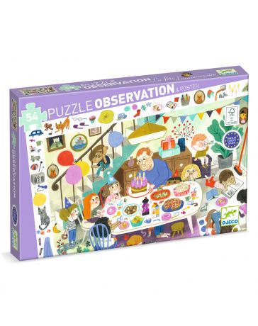 La Fête d'Anniversaire - Puzzle d'Observation - 54 Pièces - DJECO
