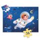 Un Astronaute dans la Lune - Puzzle Silhouette - 36 Pièces - DJECO