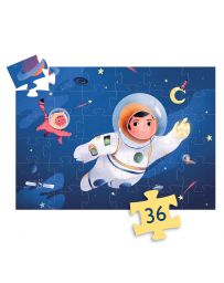 Un Astronaute dans la Lune - Puzzle Silhouette - 36 Pièces - DJECO