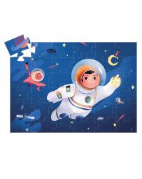 Un Astronaute dans la Lune - Puzzle Silhouette - 36 Pièces - DJECO