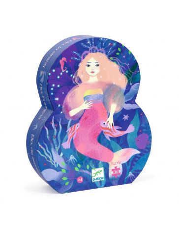 Ella la Sirène - Puzzle Silhouette - 26 Pièces - DJECO