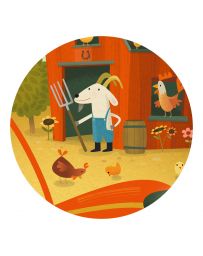 Le Tracteur - Puzzle Silhouette - 16 Pièces - DJECO