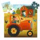Le Tracteur - Puzzle Silhouette - 16 Pièces - DJECO