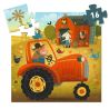 Le Tracteur - Puzzle Silhouette - 16 Pièces - DJECO