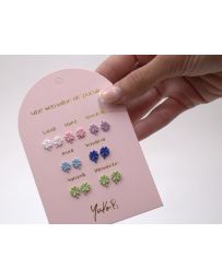Semainier de 7 Paires de Boucles d'Oreilles - Chance - YUKO.B