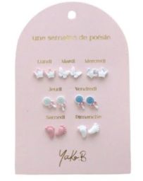 Semainier de 7 Paires de Boucles d'Oreilles - Baby Shower - YUKO.B