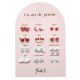 Un An de Poésie - 12 Paires de Boucles d'Oreilles - Rouge & Eau - YUKO.B