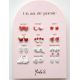 Un An de Poésie - 12 Paires de Boucles d'Oreilles - Rouge & Eau - YUKO.B