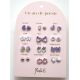 Un An de Poésie - 12 Paires de Boucles d'Oreilles - Parme - YUKO.B