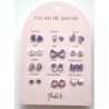 Un An de Poésie - 12 Paires de Boucles d'Oreilles - Parme - YUKO.B