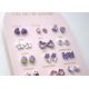 Un An de Poésie - 12 Paires de Boucles d'Oreilles - Parme - YUKO.B