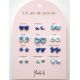 Un An de Poésie - 12 Paires de Boucles d'Oreilles - Bleue - YUKO.B