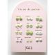 Un An de Poésie - 12 Paires de Boucles d'Oreilles - Verte - YUKO.B
