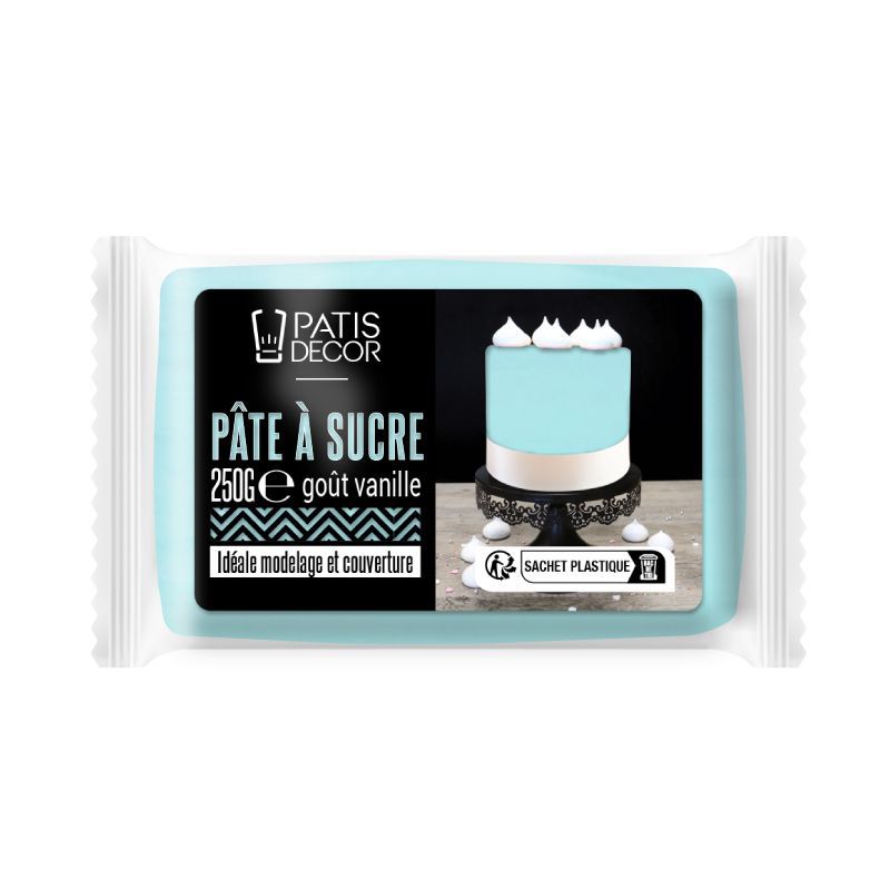 PÂTE À SUCRE - BLEU CIEL - 250G - CERF DELLIER