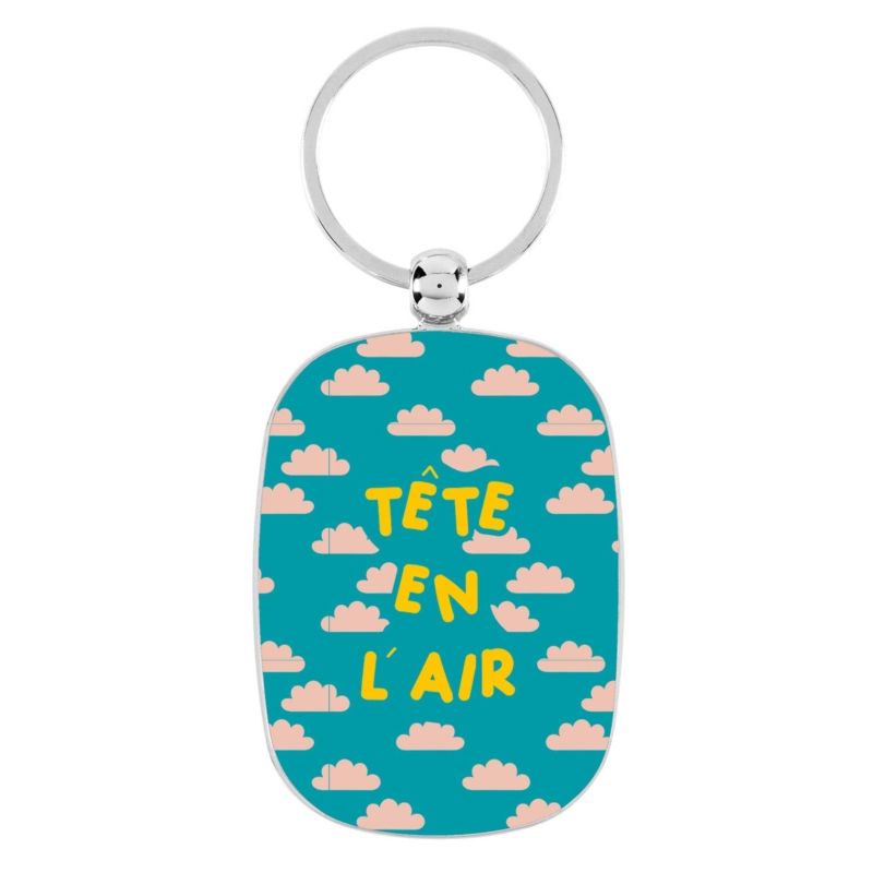 PORTE CLÉS OPAT TÊTE EN L'AIR NUAGE - DERRIÈRE LA PORTE
