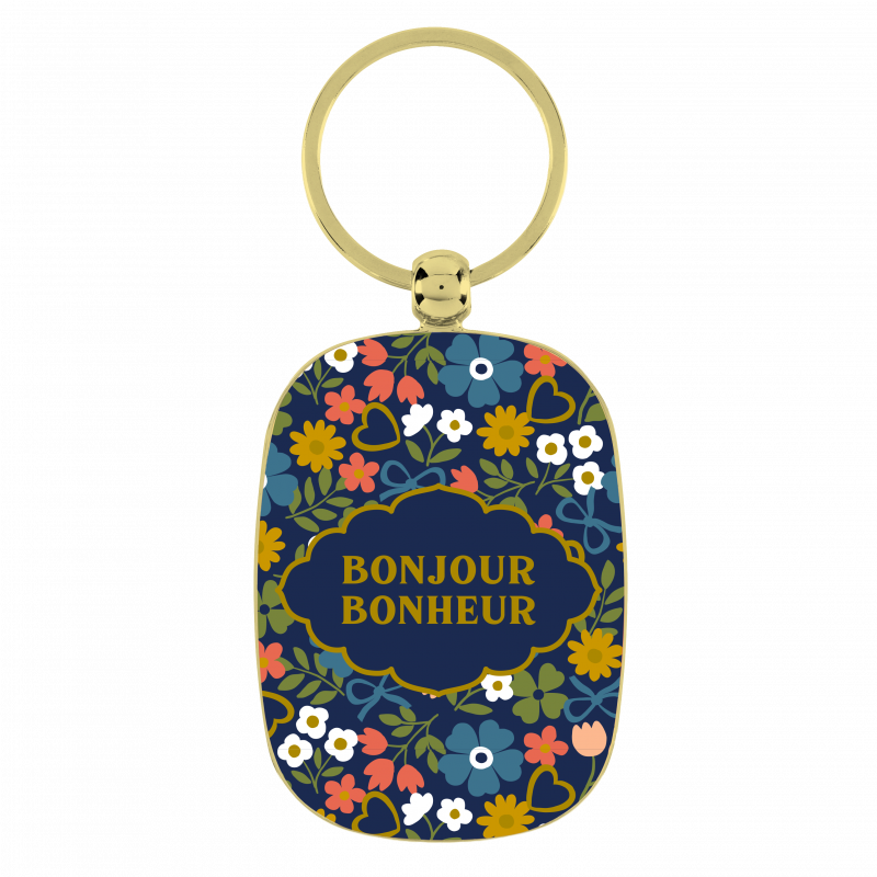 PORTE-CLÉS OPAT BONJOUR BONHEUR - DERRIÈRE LA PORTE