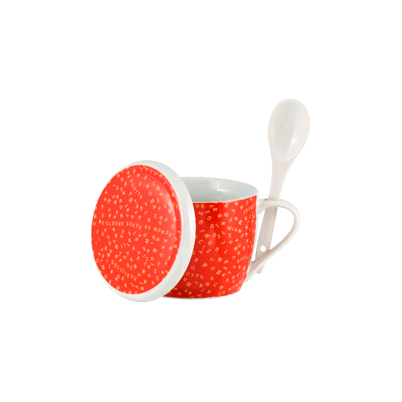 BOL À SOUPE PERMAN (+COUVERCLE) ALPHABET - DERRIÈRE LA PORTE