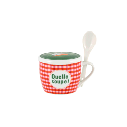 BOL À SOUPE PERMAN (+COUVERCLE) QUELLE SOUPE - DERRIÈRE LA PORTE