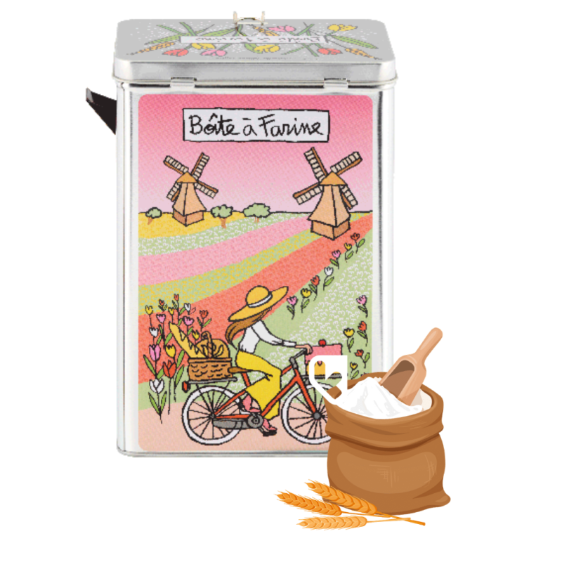 BOÎTE À FENÊTRE FARINE (+BEC VERSEUR) TULIPES - DERRIÈRE LA PORTE