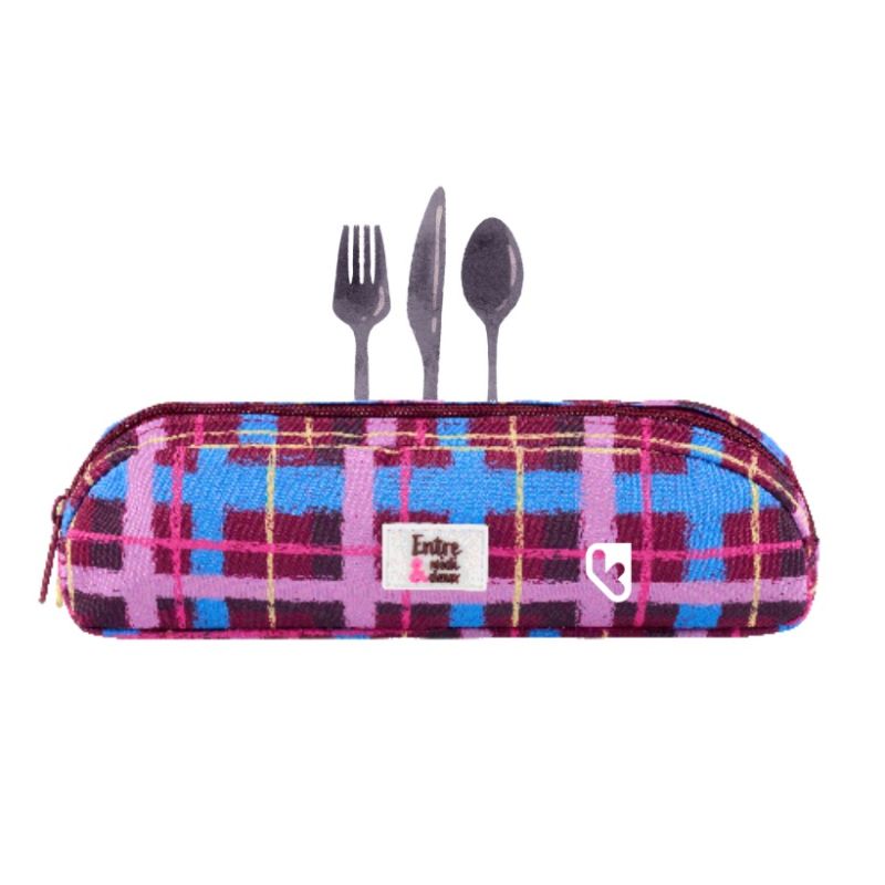 POCHETTE À COUVERT ANICE (+ COUVERTS) TARTAN DERRIERE LA PORTE