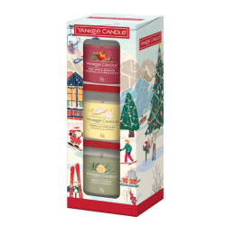 Coffret de 3 Bougies votives en verre - Fête de fin d'année - Noël 2025 YANKEE CANDLE