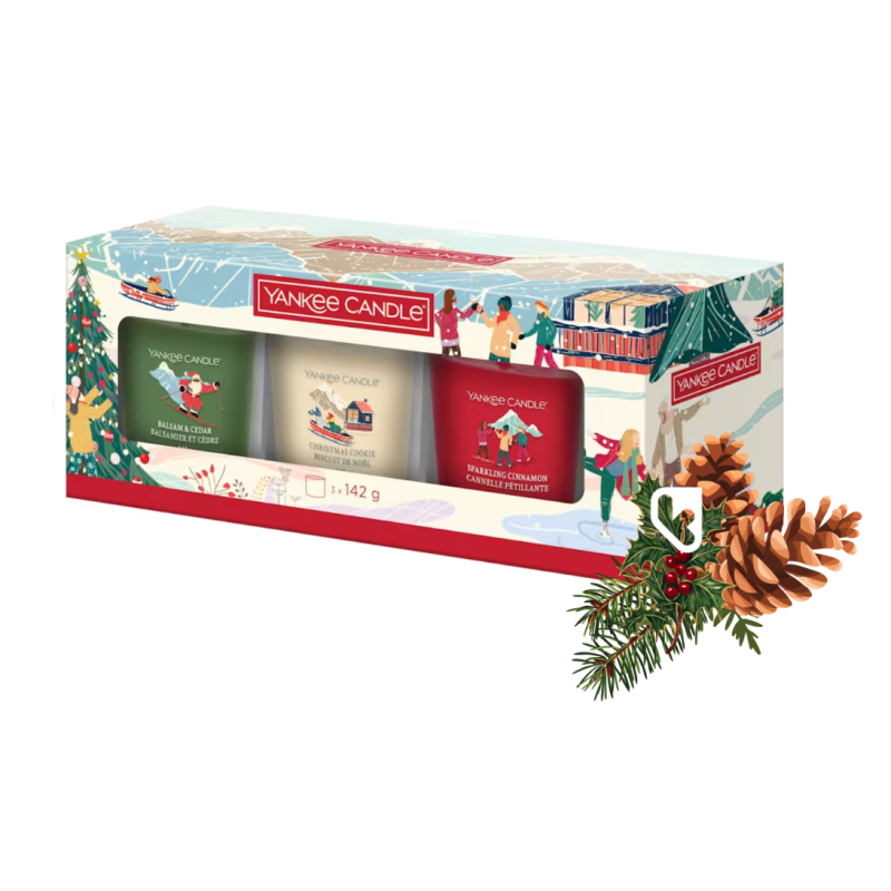 Coffret de 3 Bougies timbales Noël 2025 - YANKEE CANDLE