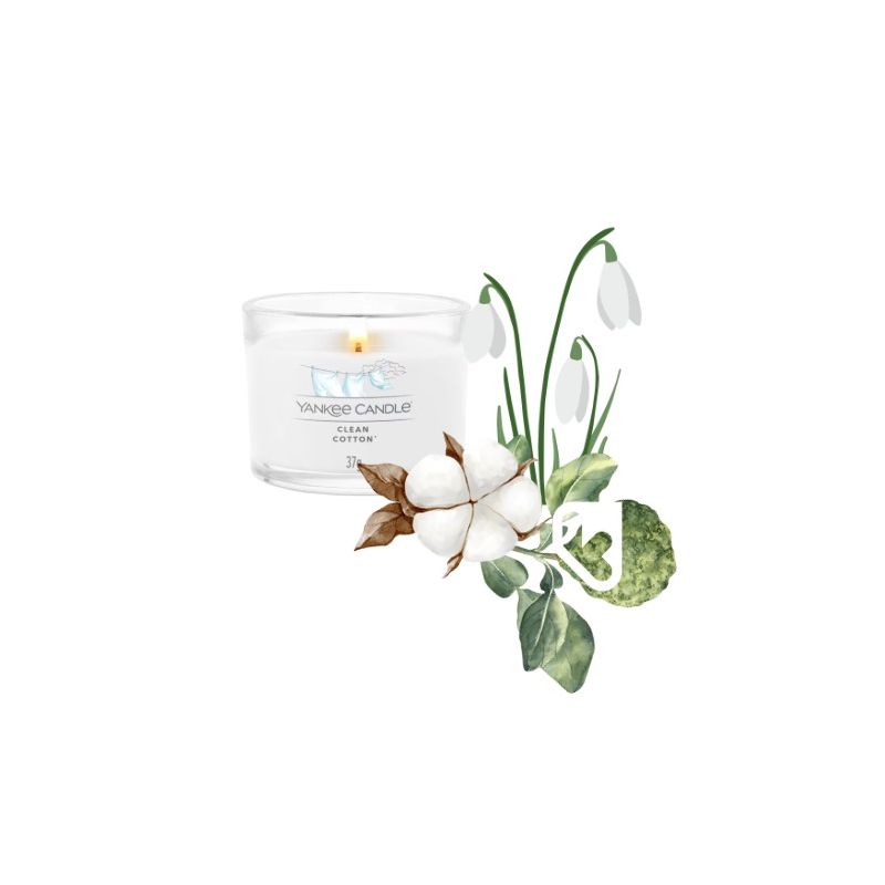 COTON FRAIS - VOTIVE EN VERRE - YANKEE CANDLE