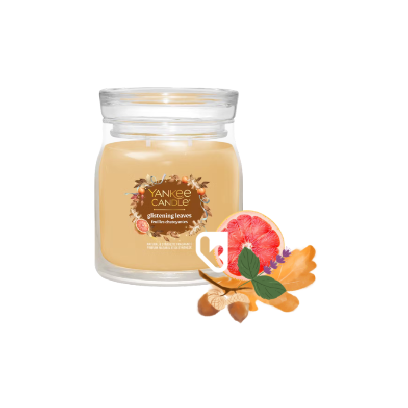 FEUILLES CHATOYANTES - MOYENNE JARRE - YANKEE CANDLE