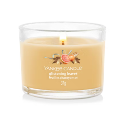 FEUILLES CHATOYANTES - VOTIVE EN VERRE - YANKEE CANDLE