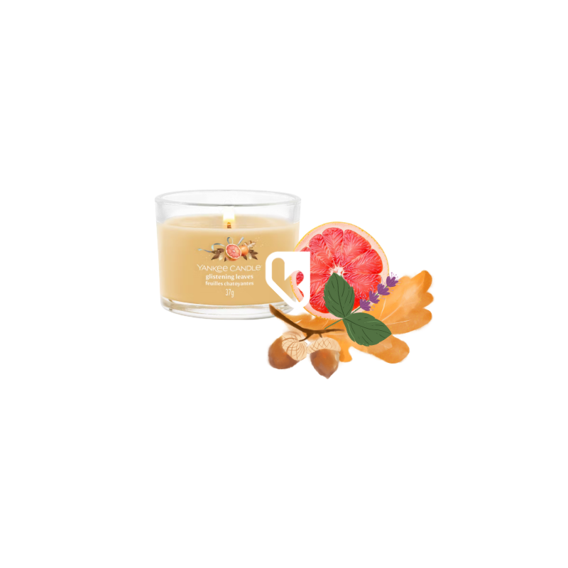 FEUILLES CHATOYANTES - VOTIVE EN VERRE - YANKEE CANDLE