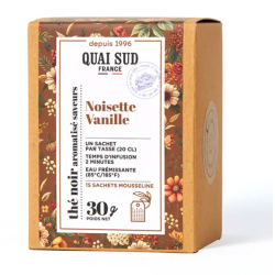 THÉ NOIR NOISETTE VANILLE BOÎTE 15 INFUSETTES - QUAI SUD