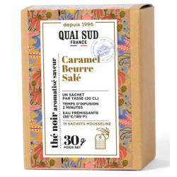 THÉ NOIR CARAMEL BEURRE SALÉ - BTE 15 INFUSETTES - QUAI SUD