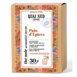 THÉ NOIR PAIN D'ÉPICES - BOÎTE 15 INFUSETTES - QUAI SUD