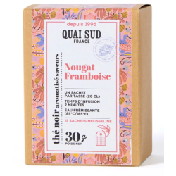 THÉ NOIR NOUGAT FRAMBOISE - BOÎTE 15 INFUSETTES - QUAI SUD