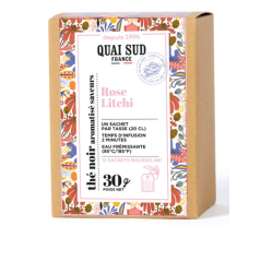THÉ NOIR ROSE LITCHI - BOÎTE 15 INFUSETTES - QUAI SUD