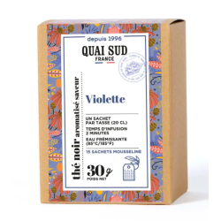 THÉ NOIR VIOLETTE - BOÎTE 15 INFUSETTES - QUAI SUD