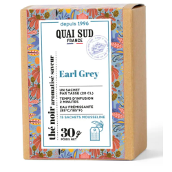 THÉ NOIR EARL GREY - BOÎTE 15 INFUSETTES - QUAI SUD