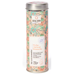 THE VERT PÊCHE, ABRICOT, ROMARIN - BOÎTE 75g - QUAI SUD